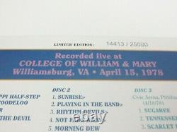 Grateful Dead Dave's Picks 37 William & Mary Williamsburg Virginia 4/15/78 3 CD