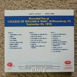 Grateful Dead Dave’s Picks Vol. 4 Ensemble De 3 CD Complete 24/09/76 Williamsburg