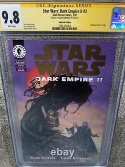 Guerre des étoiles Empire Sombre II 3 CGC SS 9.8 Art de Dave Dorman Édition en feuille d'or 2/1995