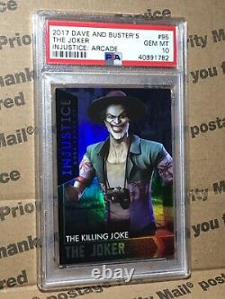 Le Joker Injustice Foil Psa 10 DC Comics Marvel Pop 1 Dave & Busters Exclusivité