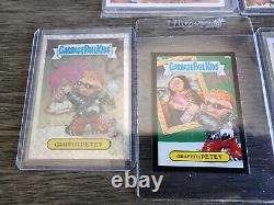 Les Garbage Pail Kids Graffiti Petey/New Wave Dave Auto/Or/Série#/Réfractor