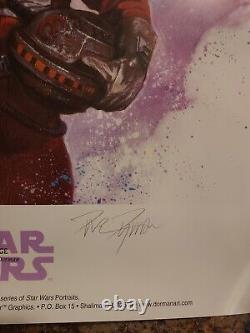 Lithographie Star Wars Dave Dorman Wedge signée édition limitée #5/1500 avec remarque