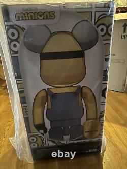 Medicom Bearbrick Minions Dave Chrome 1000% Tout Neuf