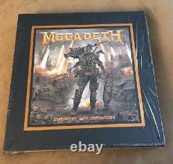 Megadeth Death By Design 4-lp Boîte En Vinyle Transparent Dave Mustaine Signé