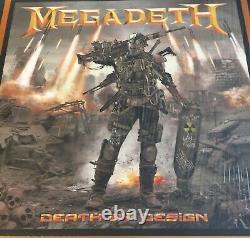 Megadeth Death By Design 4-lp Boîte En Vinyle Transparent Dave Mustaine Signé