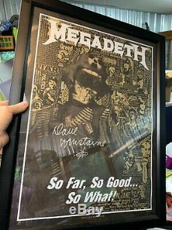 Megadeth Édition Limitée Signé Autographié Par Dave Mustaine