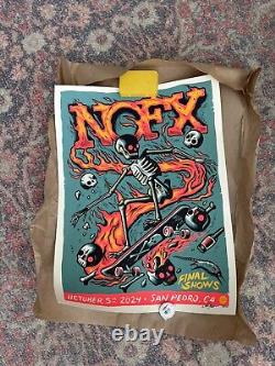 NOFX Affiche de la tournée finale à San Pedro 5 octobre 2024 Dave Quiggle en main 13/50