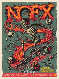 NOFX Affiche de la tournée finale à San Pedro 5 octobre 2024 Dave Quiggle en main 13/50