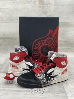 Nike Air Jordan 1 Og Haute Dave Taille 12 Ailes Noir Rouge Ciment 464803-001