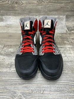 Nike Air Jordan 1 Og High Dave White Taille 12 Wings Noir Ciment Rouge 464803-001