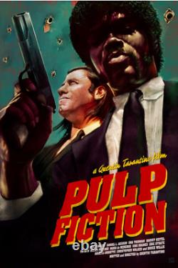 Panneau acrylique variant de Pulp Fiction de Dave Merrell pour Bottleneck Gallery LE