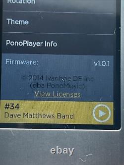 Pono Player Édition Limitée Kickstarter de Dave Mathews #263 sur #325