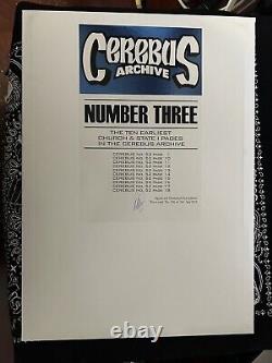 Portfolio d'archives de Cerebus Volume 1-6 Signé/Numéroté Dave Sim Aardvark + Impressions Bonus