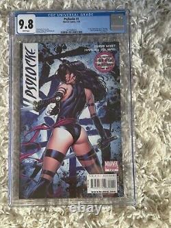 Psylocke #1 CGC 9.8 NM+ BLANC 2010 Série Limitée Couverture Dave Finch RARE En 9.8