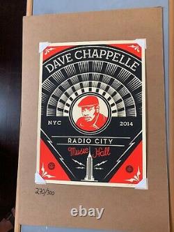 Shepard Fairey Limited Edition Écran Imprimer Dave Chappelle Radio City