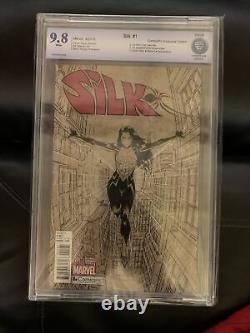 Silk #1 Vol 1 Comicspro Dave Johnson Sketch Variante! 9,8 M+ 1 Par Store Limited