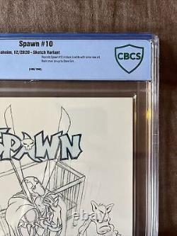 Spawn #10 Cbcs 9.8 Rare Sketch Variante Cgc Cerebus Dave Sim Ltd 200