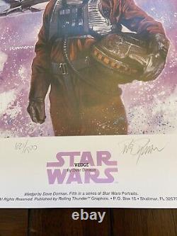 Star Wars Dave Dorman Lithograph Édition Limitée Signée Wedge Atlas #621/1500