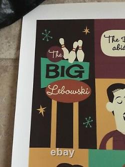 The Big Lebowski Movie Poster Art Print 33/45 The Dude Dave Perillo Mondo Sdcc
