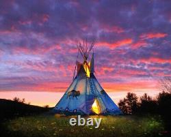 Tipi Naugatuck, édition limitée signée et numérotée sur toile Giclée par Dave Grant