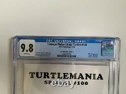 Turtlemania Special #100 Cgc Mike Vasquez Ninja Turtles Édition De La Bourse Tmnt