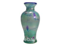 VASE EN FORME DE CŒURS PENDANTS EN VERRE WILLOW GREEN CONÇU PAR FENTON DAVE FETTY Édition Limitée