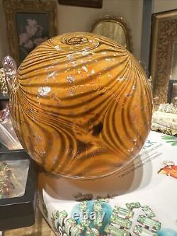 Vase à fleurs coupées en édition limitée Fenton Dave Fetty Jaune Orange 961/1450