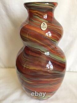 Verre d'art Fenton Dave Fetty Crayons Vase en édition limitée 474/750