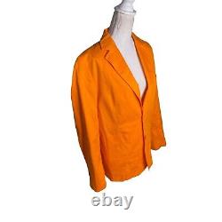 Veste de costume en coton signature Bobblehaus x Dave & Busters en orange vif