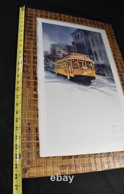 Vtg. Dave Riebe, Hier, 1991 Streetcar, Édition Limitée, Impression Signée 694/1500