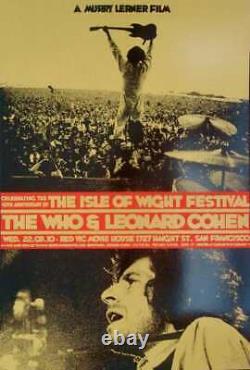 Who Leonard Cohen Live Ile Of Wight Edition Limitée Imprimer Dave Hunter R2011